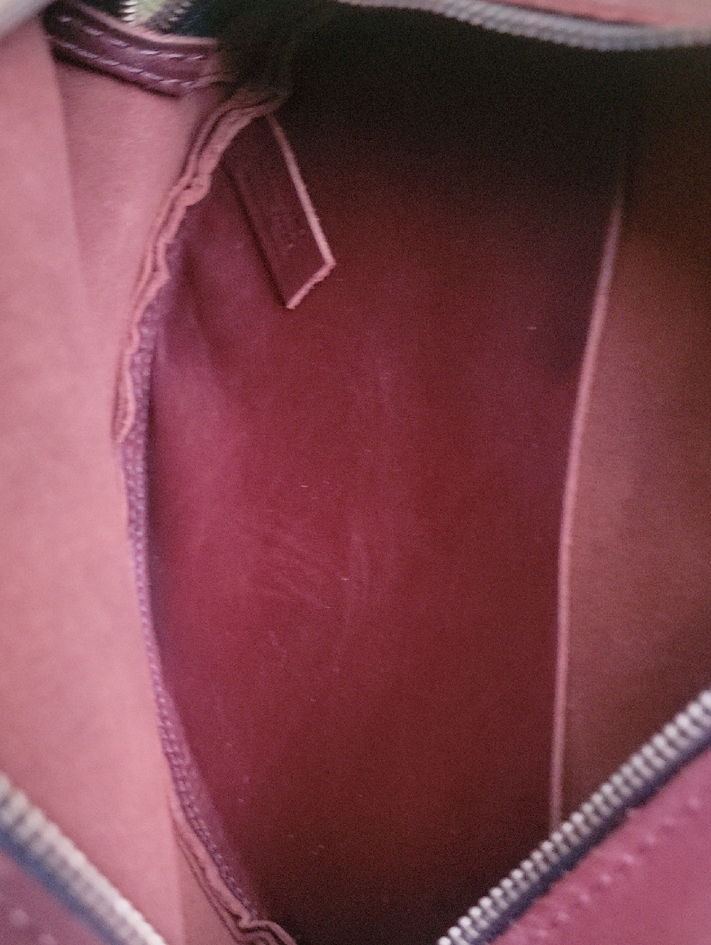 Portland Leather Round Crossbody Bag in Cognac Brown - Picture 10 of 13
